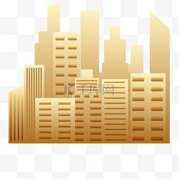 金色地产建筑图片_高楼大厦建筑群装饰