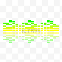 音乐方块元素图片_科技音乐绿色图片方块创意