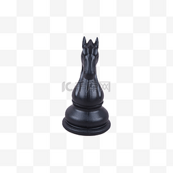 一个黑色棋子简洁国际象棋
