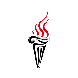 燃烧的火炬图片_燃烧的火炬图标孤立的运动吉祥物