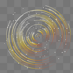 线条圆形图片_商务科技金色星轨线条圆形