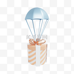 气球礼盒图片_3DC4D立体轻奢气球礼盒