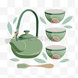 日本茶杯图片_茶道文化日本茶壶和杯