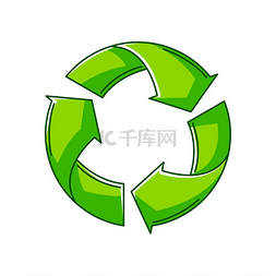 箭头标签图片_废物回收说明用于环境保护的生态