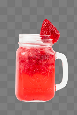鲜榨果汁广告图片_夏日饮品草莓鲜果茶