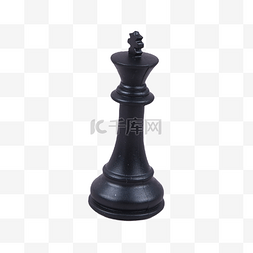象棋素材图片_一个黑色简洁棋子国际象棋