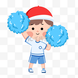可爱的球球图片_啦啦操男生白色蓝色球