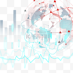 科技立体图形图片_股票市场走势图全球分析