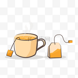 茶杯瓷图片_茶水茶叶饮品扁平风格