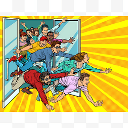 严禁踩踏标志图片_人山人海,打折.踩踏的危险,很