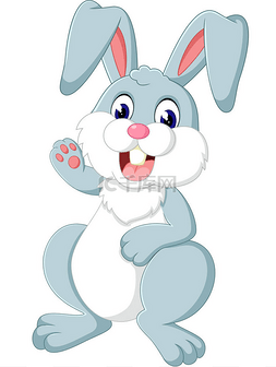 兔手绘图片_可爱的卡通兔子