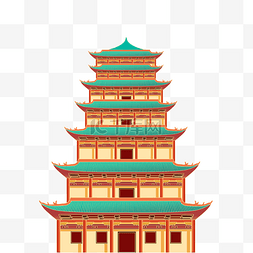 中国风建筑莫高窟国潮风景