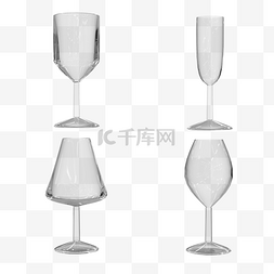 c4d水杯图片_3D立体C4D透明玻璃杯套图
