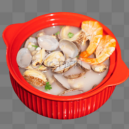 美食蛤蜊图片_海鲜汤蛤蜊大虾