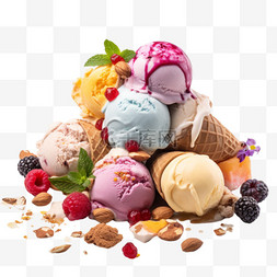 小碗冰激凌图片_美食美味奶油水果冰激凌甜品