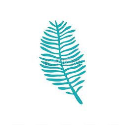 手风扇图片_蓝色海珊瑚呈树枝状孤立的图标矢