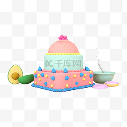 生日c4d生日蛋糕