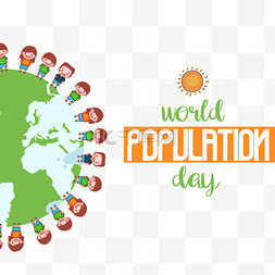 世界人口日问候的插图