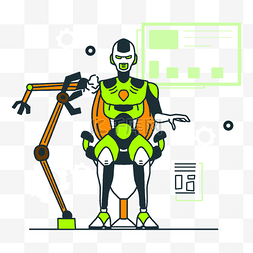 未来科技科技图片_人工智能机器人创造插画