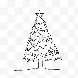线条圣诞树矢量图片_圣诞节松杉树