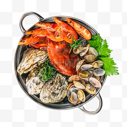海鲜蛤蜊图片_餐饮白天海鲜大杂烩