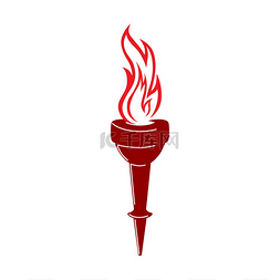 红色火炬图片_燃烧着象征着自由、荣誉和自由的