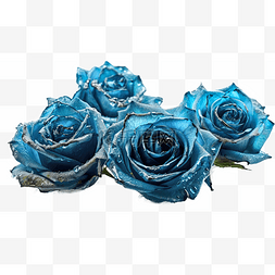 圣诞高清摄影图图片_高清免扣花卉摄影蓝玫瑰设计素材