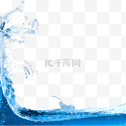 水面产品图片_摄影图飞溅淡蓝水面