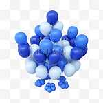 3D立体C4D蓝色气球