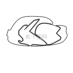 卡通鸡腿素材图片_炸鸡菜的黑色图标