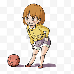 笑脸图片_打篮球微笑的女孩