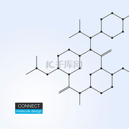 几何封面设计图片_六边形化学图案