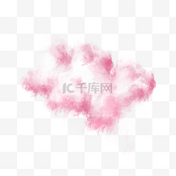 粉红色云朵图片_天空粉红色云朵自然景象写实风格