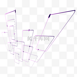 关于新技术的素材图片_科技透视渐变几何线条装饰