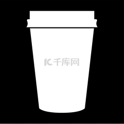 取外卖图片_纸咖啡杯白色图标..纸咖啡杯是白