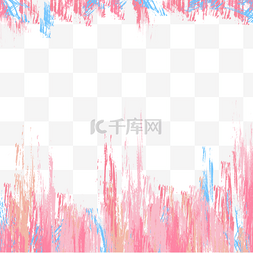 彩虹笔刷图片_笔刷抽象蓝粉线条涂鸦