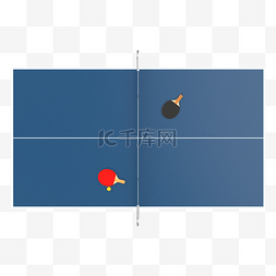 项目插牌图片_运动项目器材乒乓球C4D