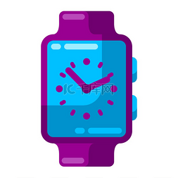 电子时钟屏幕图片_智能手表的插图。