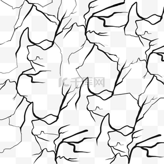 写实地面黑色裂缝