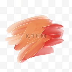 橙色和红色质感撞色水彩笔刷