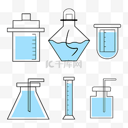 实验仪器蓝色药水