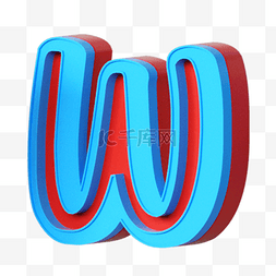 3d装饰艺术字母w