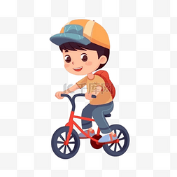 手绘自行车插画图片_卡通手绘骑自行车儿童