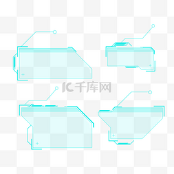 商务数字标签图片_对话框标签高科技方框互联网