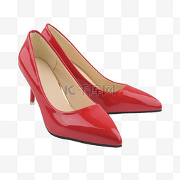 静物素材图片_高跟鞋静物鞋子红色