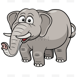 卡通大象动物图片_卡通大象