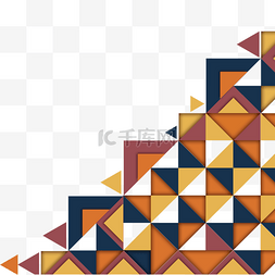 会议背景商务图片_侧边三角几何商务边框