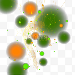 光点中舞蹈的抽象光效线条人物