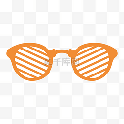 橙色的太阳图片_橙色简约卡通太阳眼镜