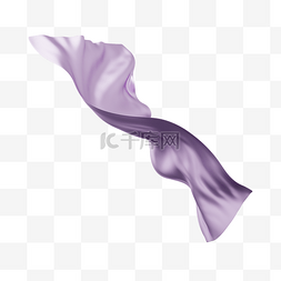 飘逸丝绸图片_3DC4D立体紫色飘逸丝绸
